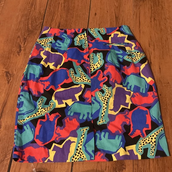90’s Bold Animal Print 35th & 10th Midi Skirt - Picture 2 of 3